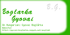 boglarka gyovai business card